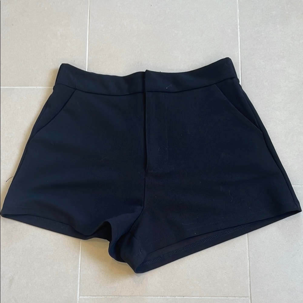 Classic Black Stretch High-Waist Women’s Shorts